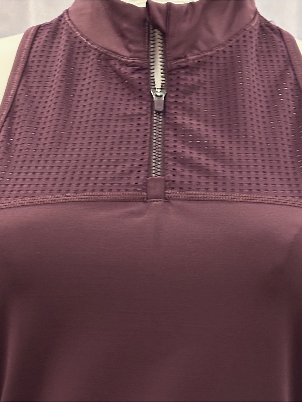 Athleta Plum High-Neck Zip Athletic Tank - Picture 2 of 8